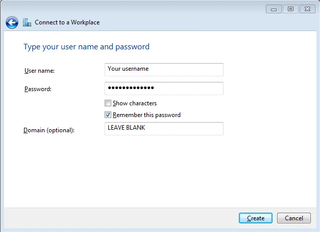 Connect to workplace 2