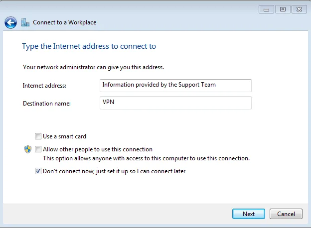 Connect to workplace